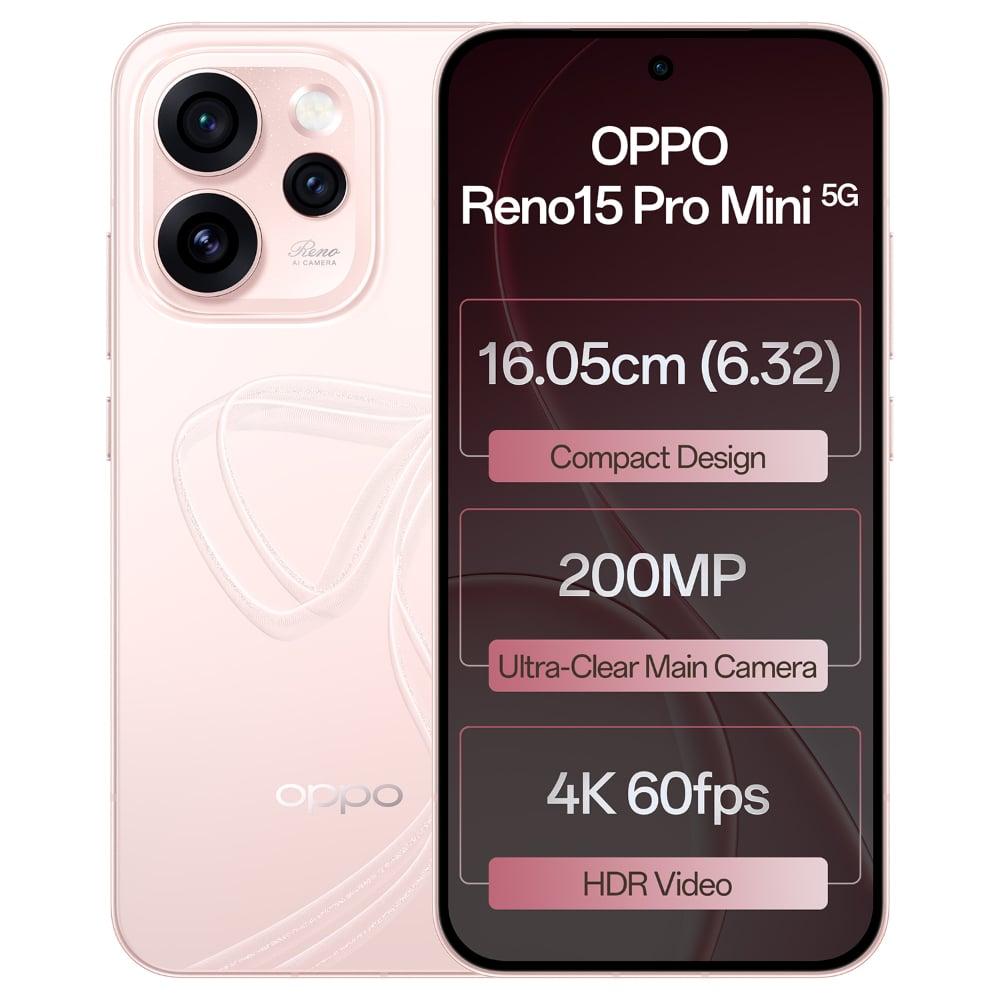 Oppo Reno 15 Pro Mini 5G 12+256GB CPH2813 C. Pink at Babloo Mobile, Ankleshwar