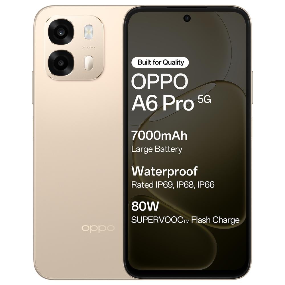 Oppo A6 Pro 5G 8+256GB CPH2827 Aurora Gold at Babloo Mobile, Ankleshwar