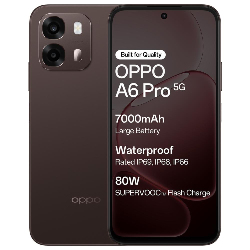 Oppo A6 Pro 5G 8+128GB CPH2827 Cappuccino Brown at Babloo Mobile, Ankleshwar