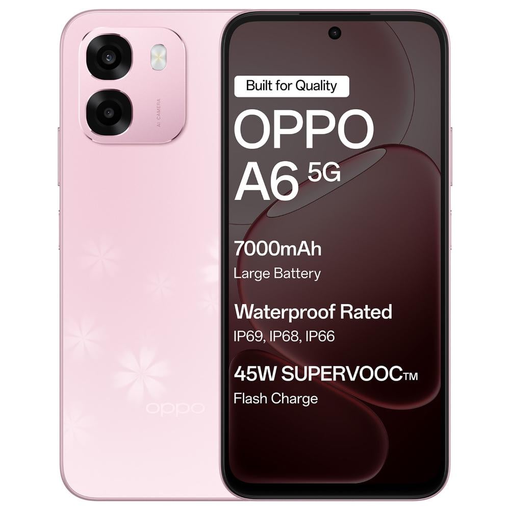 Oppo A6 5G 6+128GB CPH2785 Sakura Pink at Babloo Mobile, Ankleshwar