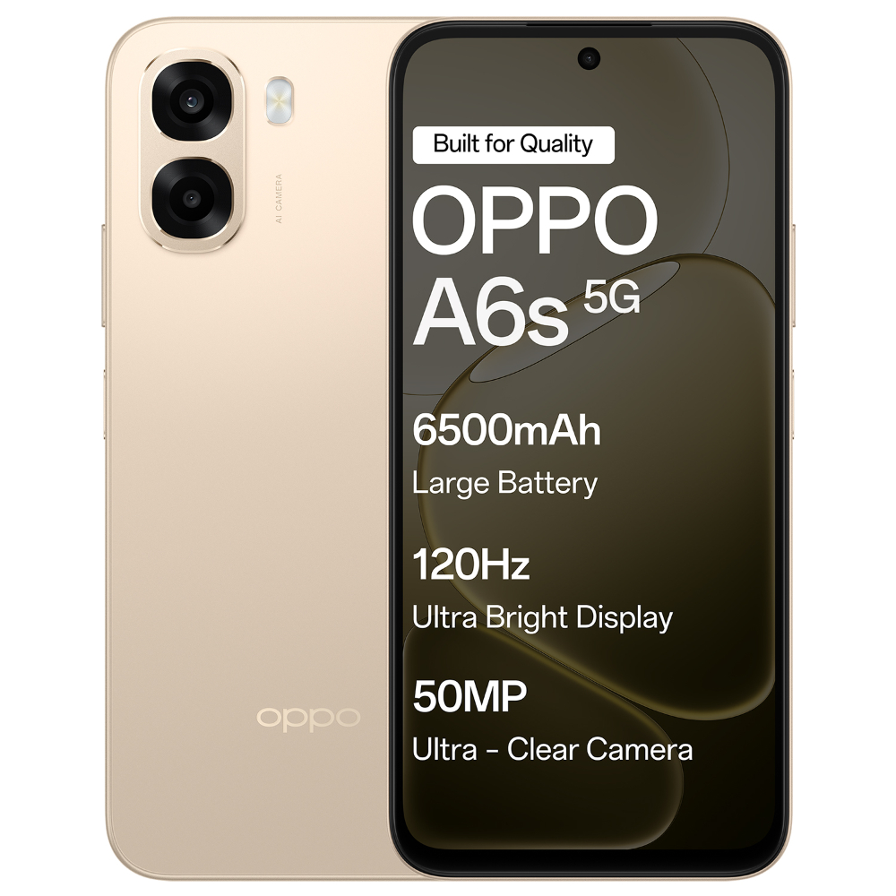 Oppo A6s 5G 6+128GB CPH2889 Aurora Gold at Babloo Mobile, Ankleshwar