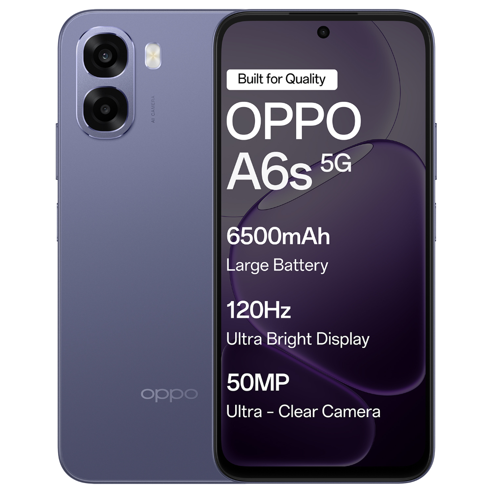 Oppo A6s 5G 4+128GB CPH2889 Plum Purple at Babloo Mobile, Ankleshwar