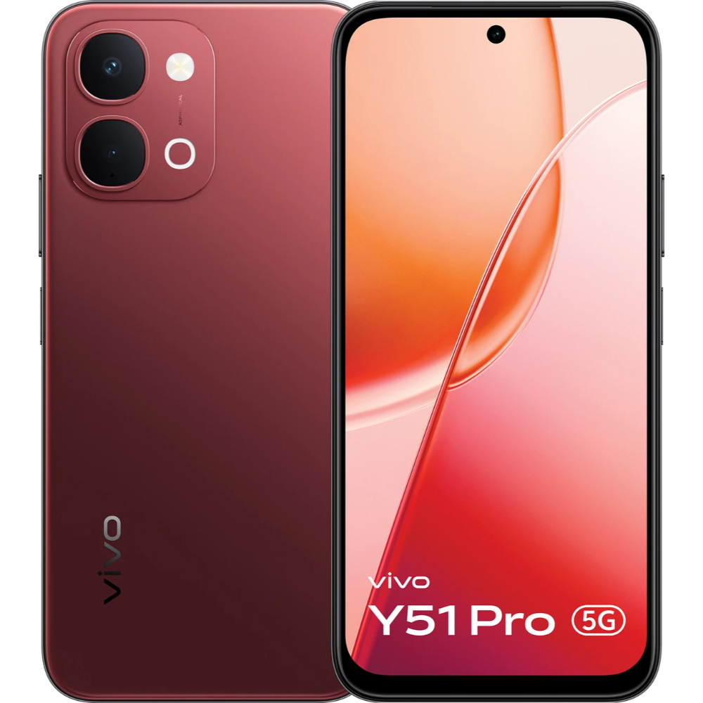 Vivo Y51 Pro 5G 8+256GB V2613 Crimson Red at Babloo Mobile, Ankleshwar