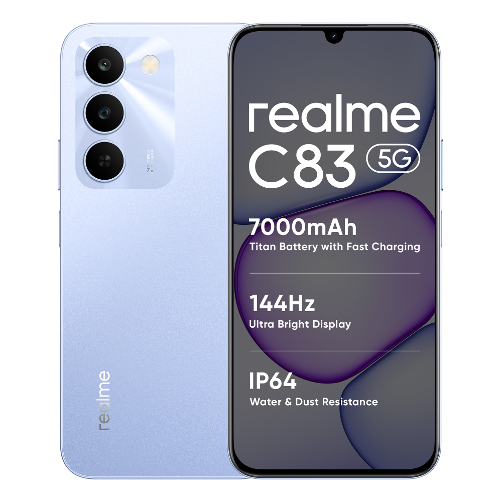 Realme C83 5G 6+128GB RMX5256 Blooming Purple at Babloo Mobile, Ankleshwar
