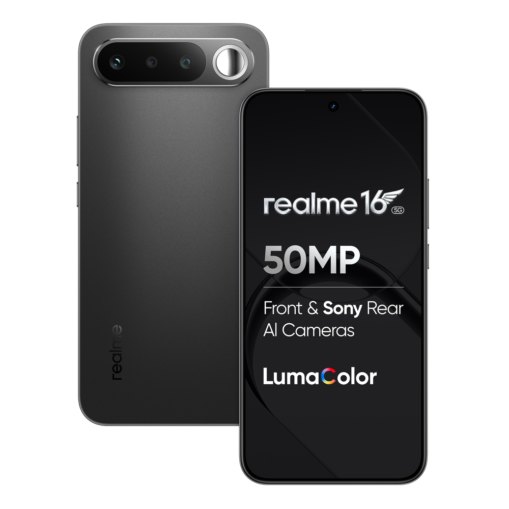 Realme 16 5G 8+256GB RMX5171 Air Black at Babloo Mobile, Ankleshwar