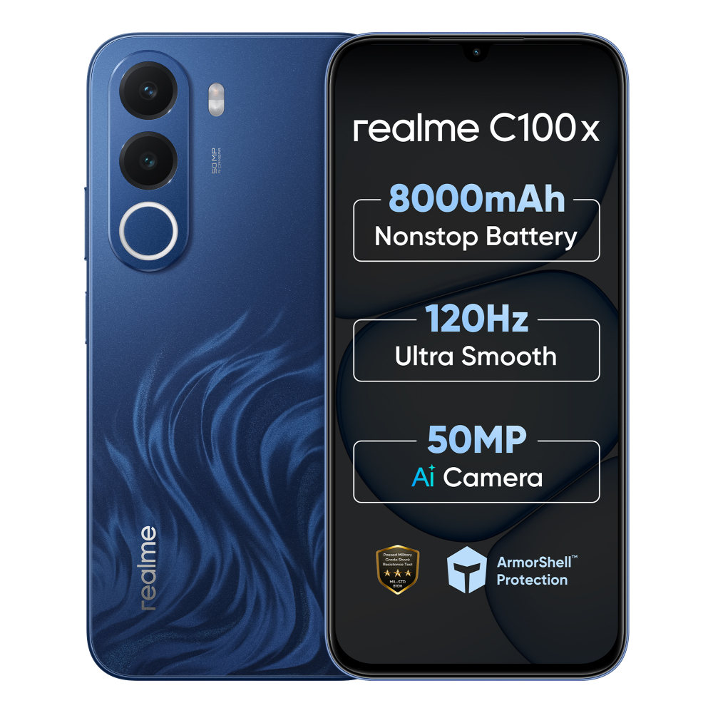 Realme C100x 4+64GB RMX5366 Deepblue Tides at Babloo Mobile, Ankleshwar