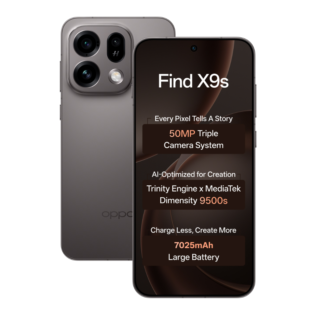 Oppo Find X9s 12+512GB CPH2873 Midnight Grey at Babloo Mobile, Ankleshwar