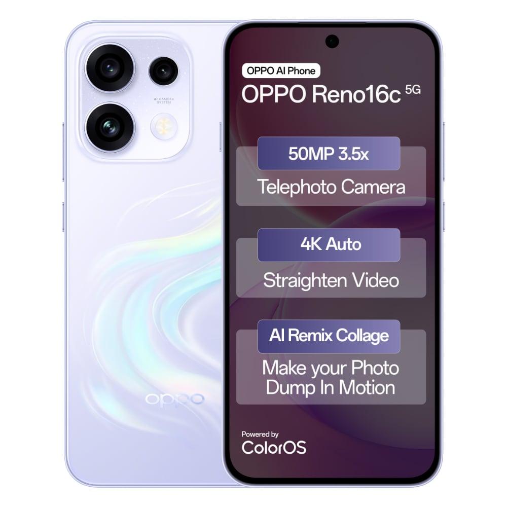 Oppo Reno 16c 5G 8+256GB CPH2859 Stellar Purple at Babloo Mobile, Ankleshwar