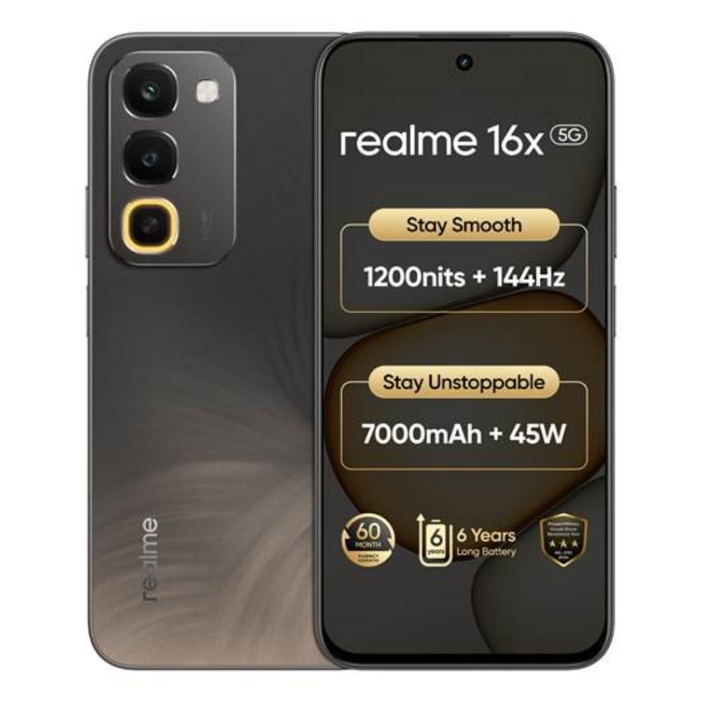 Realme 16x 5G 4+128GB RMX5270 Endurance Brown at Babloo Mobile, Ankleshwar