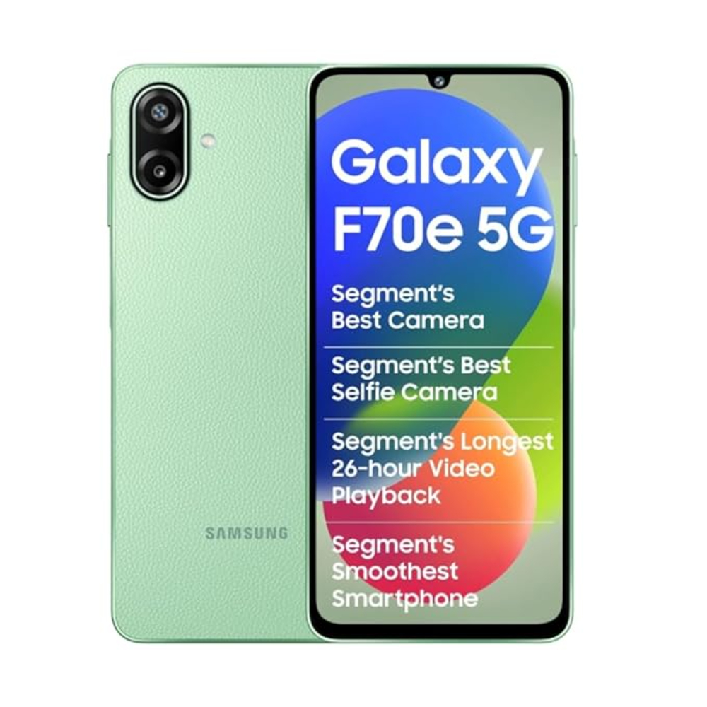 Samsung E076B Galaxy F70e 5G 6+128GB LimelightGreen at Babloo Mobile, Ankleshwar