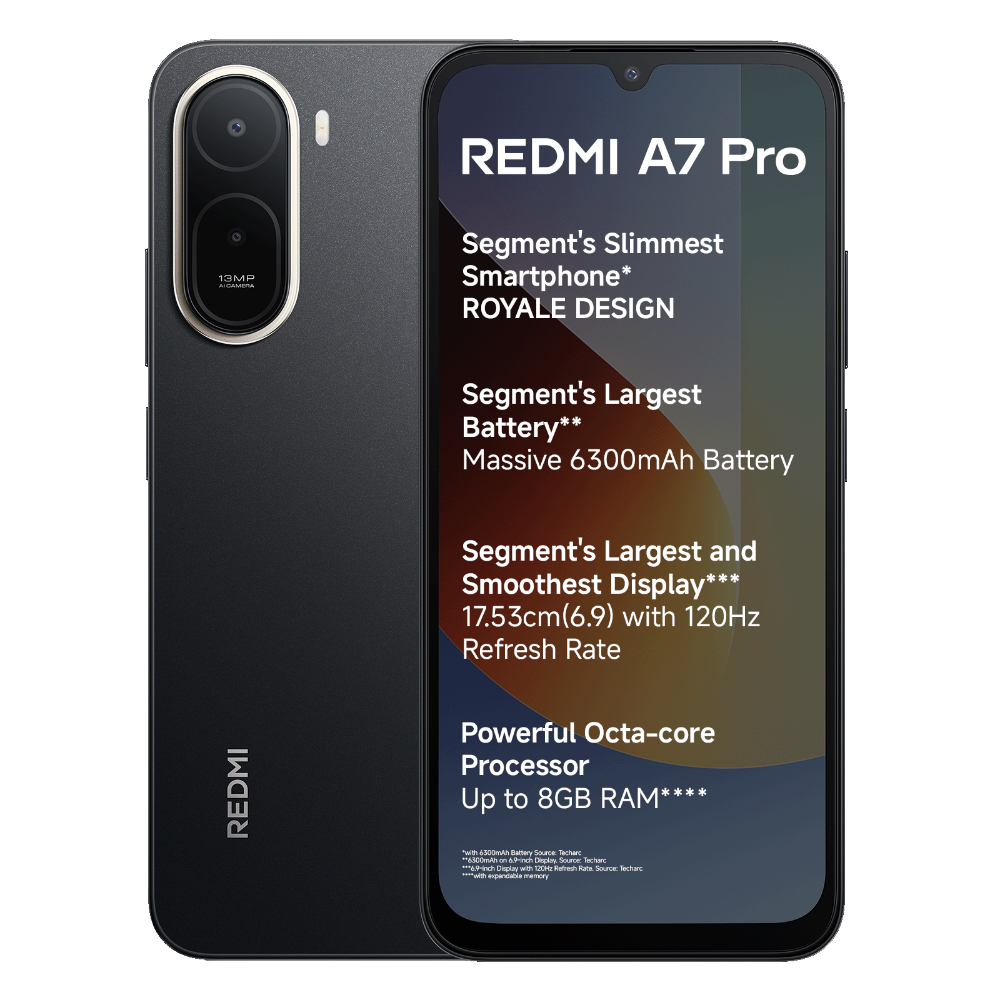 Mi Redmi A7 Pro 4+64GB Black at Babloo Mobile, Ankleshwar