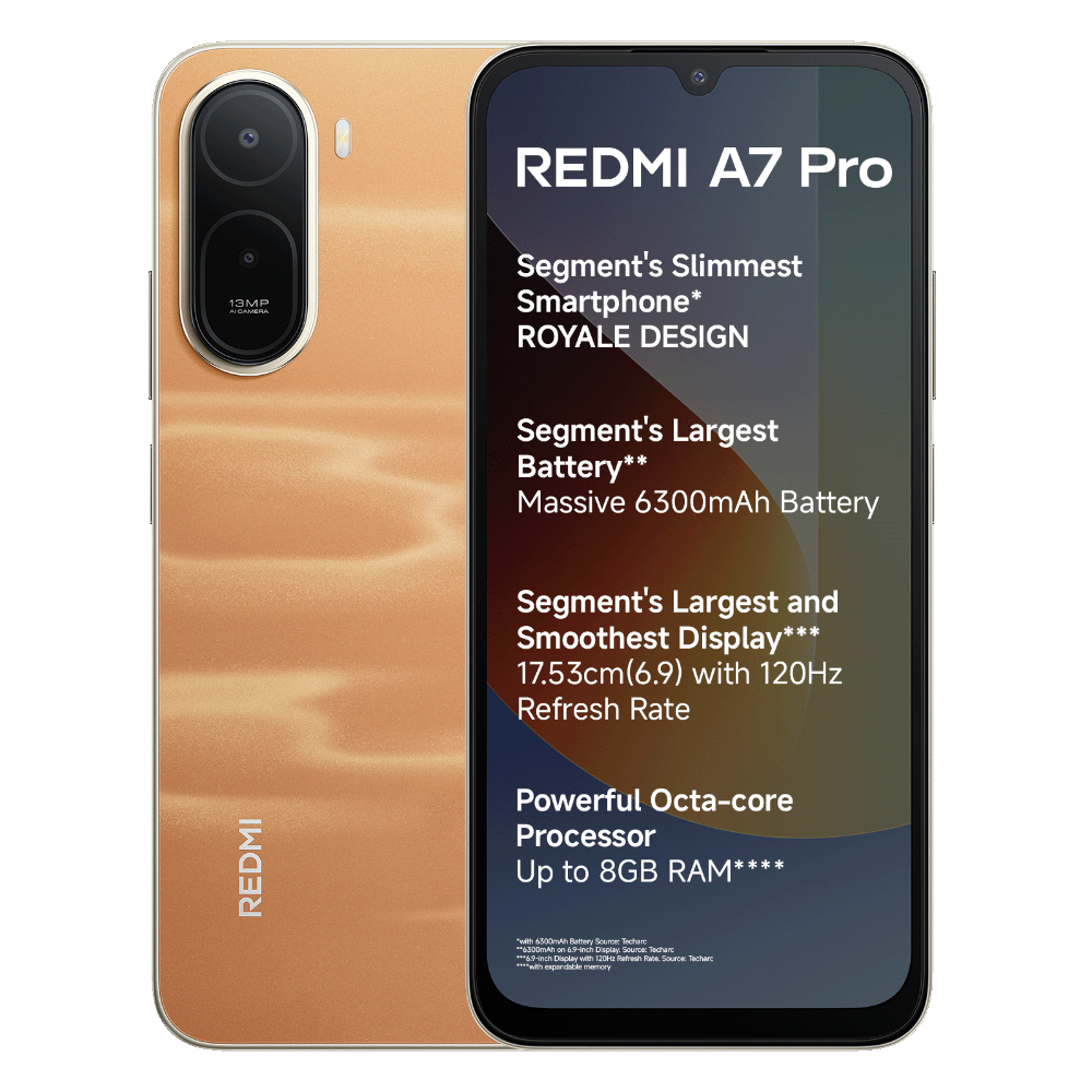 Mi Redmi A7 Pro 4+64GB Sunset Orange at Babloo Mobile, Ankleshwar