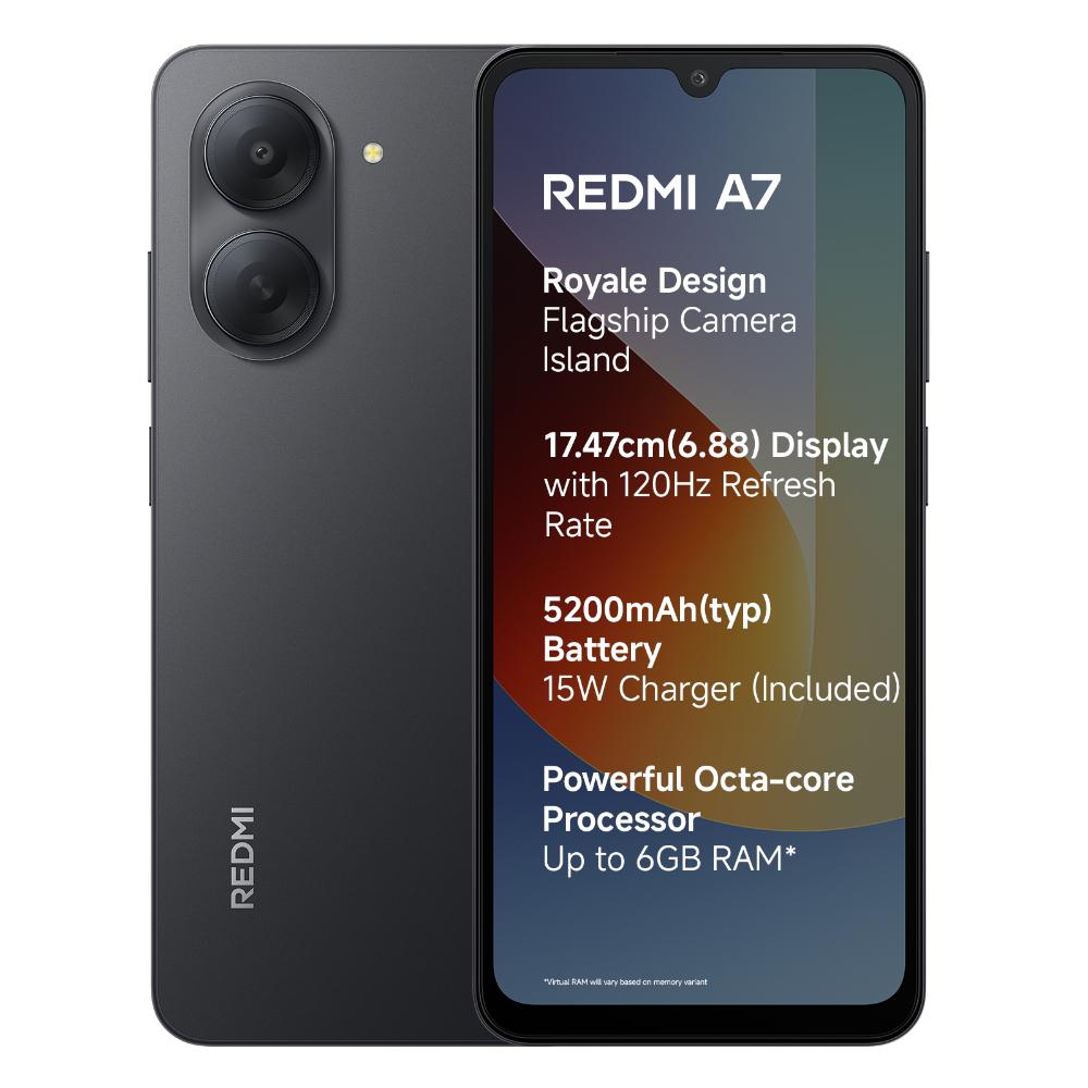 Mi Redmi A7 3+64GB Black at Babloo Mobile, Ankleshwar