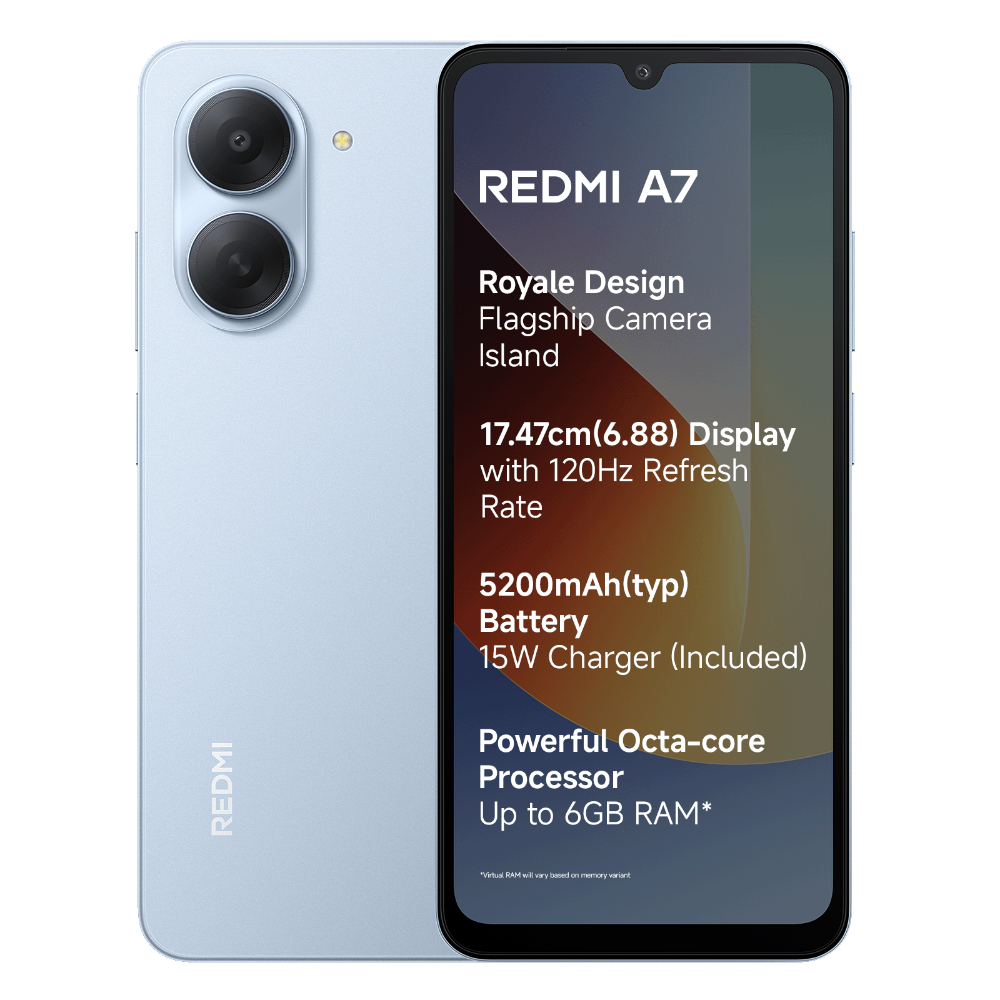 Mi Redmi A7 3+64GB Sky Blue at Babloo Mobile, Ankleshwar
