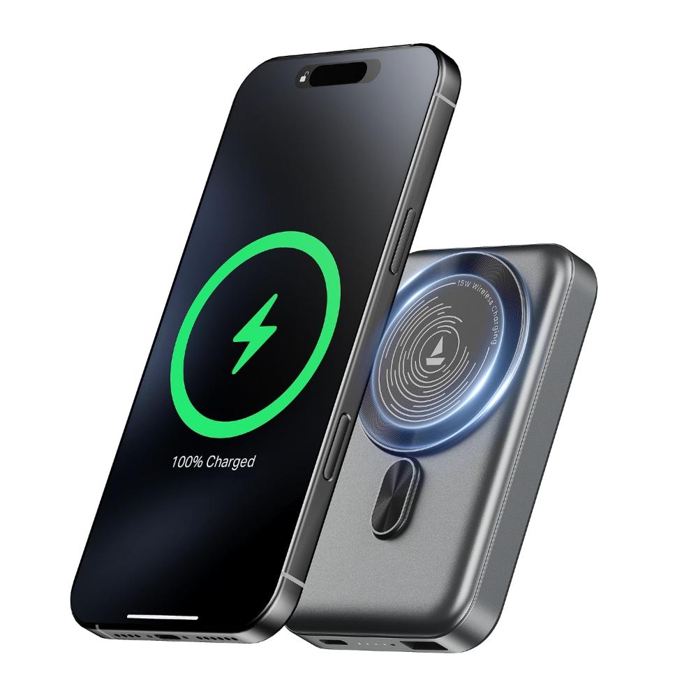 Boat PowerBank 10000mAh PB331 MagnaCharge Ash Black at Babloo Mobile, Ankleshwar