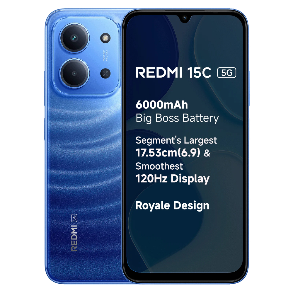 Mi Redmi 15C 5G 4+128GB Moonlight Blue at Babloo Mobile, Ankleshwar